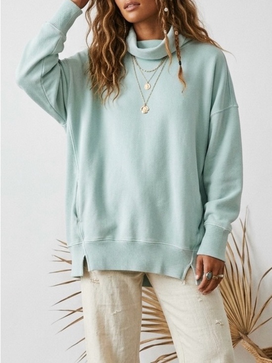 aerie Tops - OFFLINE By Aerie Cloud Fleece Oversized Mockneck Sweatshirt Soft Green L